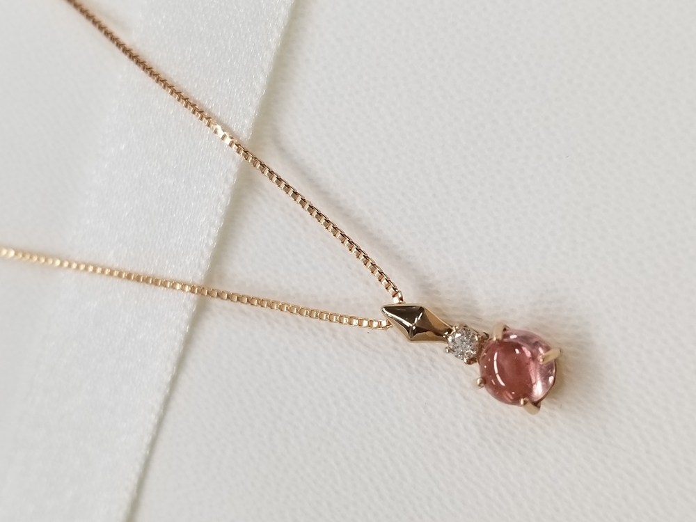 K18PG ロードクロサイトネックレス(0.36ct)