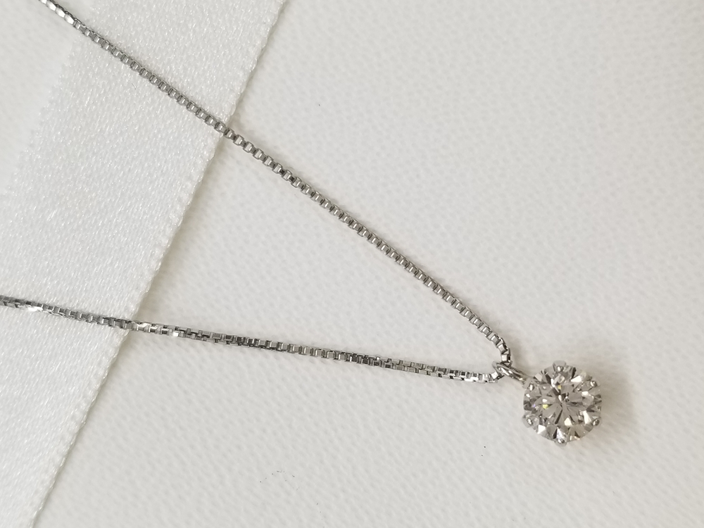 Pt900　ダイヤモンドネックレス（0.3ctH&C）